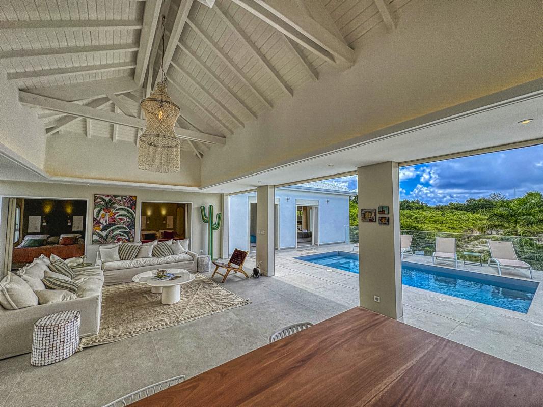 12.Location villa piscine vue mer Saint François Guadeloupe_Pièce de vie vue mer_ 12.Location villa piscine vue mer Saint François Guadeloupe_Pièce de vie vue mer_